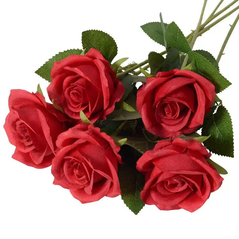 1/5/10/20pcs Roses Artificial Flowers Rose Flower Branch Artificial Red Roses Realistic Fake Rose for ANY SPECIAL OCCASION including PATRIOTIC, Home Decor