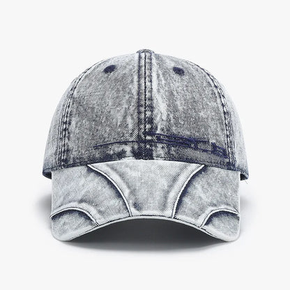 Trendy and cool personalized plain denim baseball cap, unisex, distressed washed sun hat, soft-top hat.  ONLY LT. BLUE is gone.  All others are good to GO.  My favorite solid color cap!!! Great Detail.