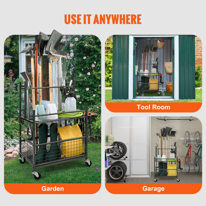 Garden Tool Organizer with Hooks