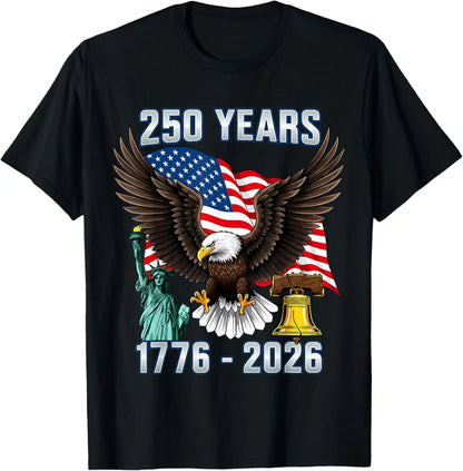 250th Anniversary, USA 250 Year Celebration.    America's  Biggest Birthday.  Patriotic 4th of July T-Shirt