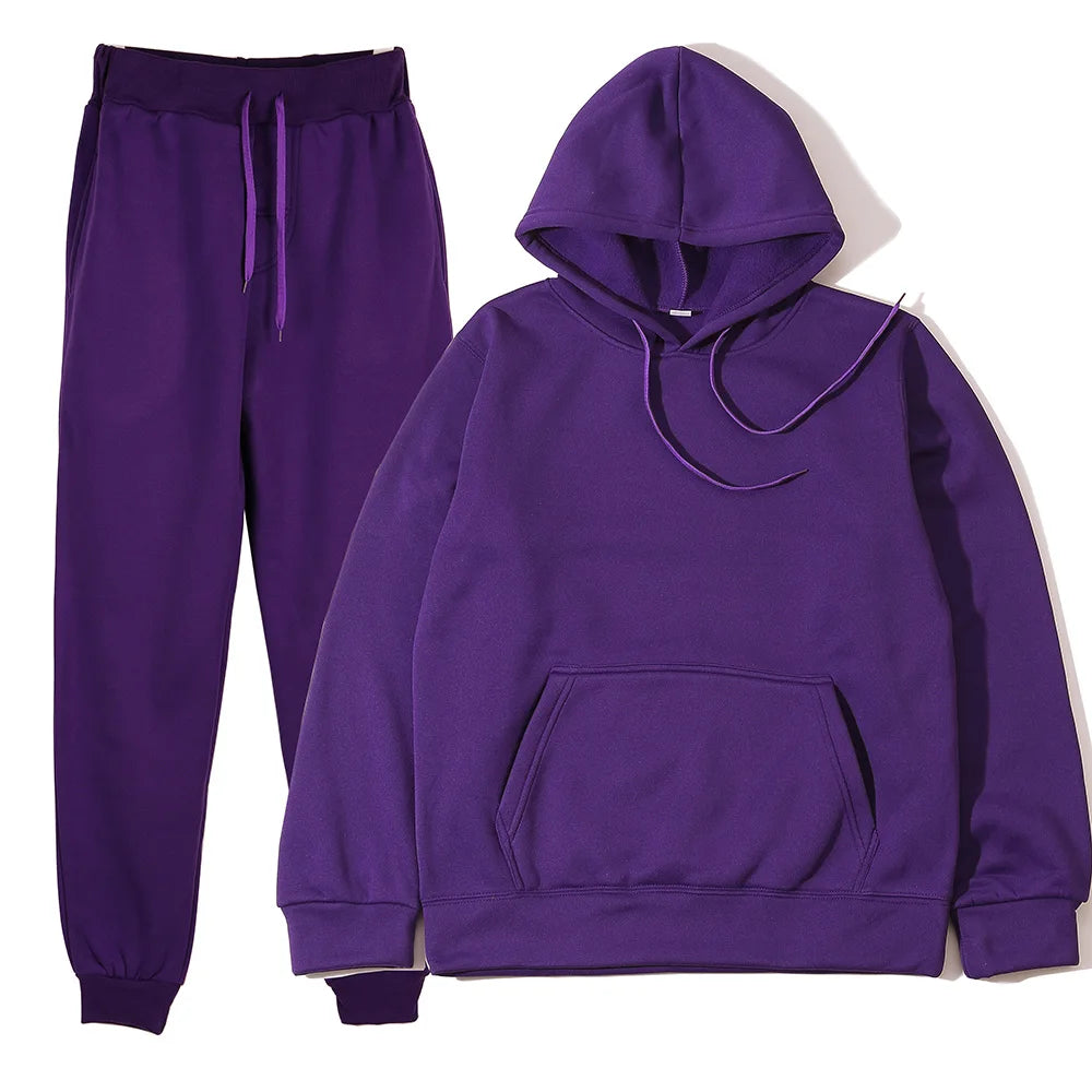 Men's Sports Sweat Suit  Fashion Tracksuit,  Womens  Hoodies + Pants,  Two Pieces Sets for  Running, Casual Sweatshirts Sweatpants Men's Clothing