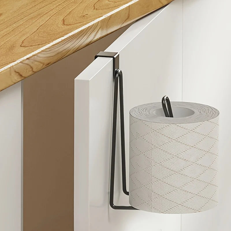 1 Pc Toilet Roll Paper Holder,  Organizer Wall Mount Storage Stand,  Kitchen / Bathroom,  No Drill Tissue /Towel Dispenser