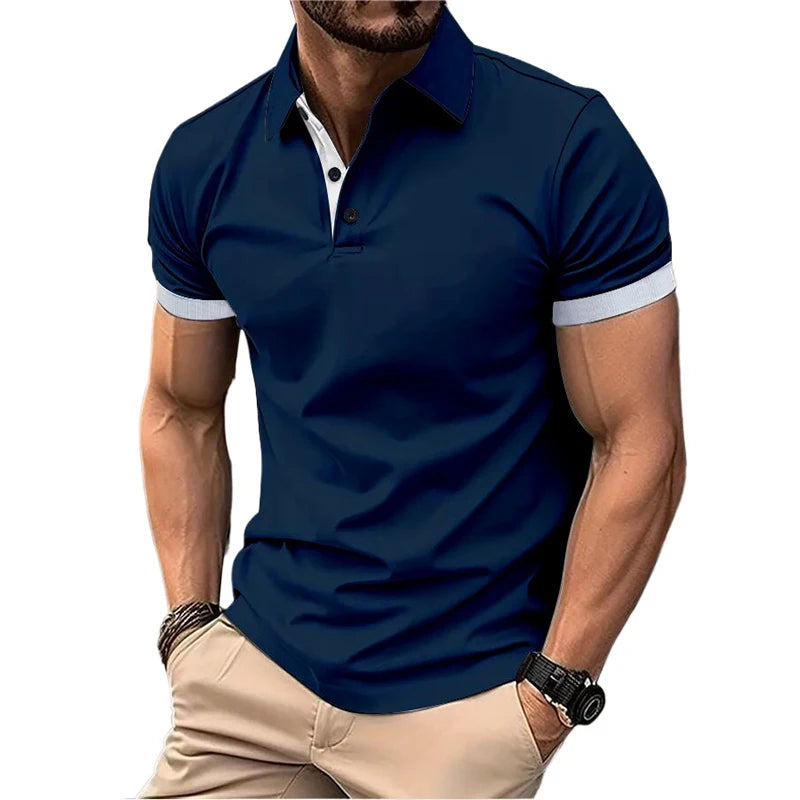 Summer Short Sleeve Polo Shirt for Men. Lots of  Stretch to the T -Shirts. Business Breathable, Lightweight Sweater