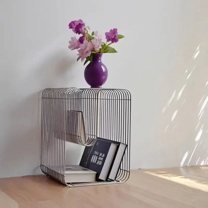 Modern Scandinavian Metal Coffee Table  for Storage,  Magazines and Books, etc