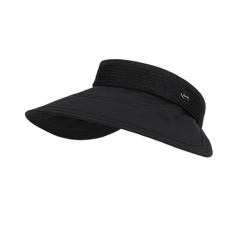 Summer Sun Protection. Essential Large Brim,  Open-Top Sun Hat, Uv Protection + Hair-Friendly Design, Versatile and Easy to Match with Any Outfit.