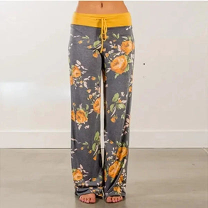 S-8XL,  Womens Casual Loose Stretch Printed,  Long Wide Leg Yoga Pants  with Drawstring Pajama Pants