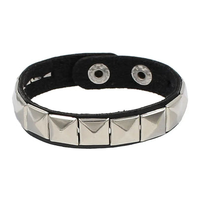 PU Leather Bracelets, Adjustable Cuff Bracelet/ Rivets/Buckle Wristband for Men /Women