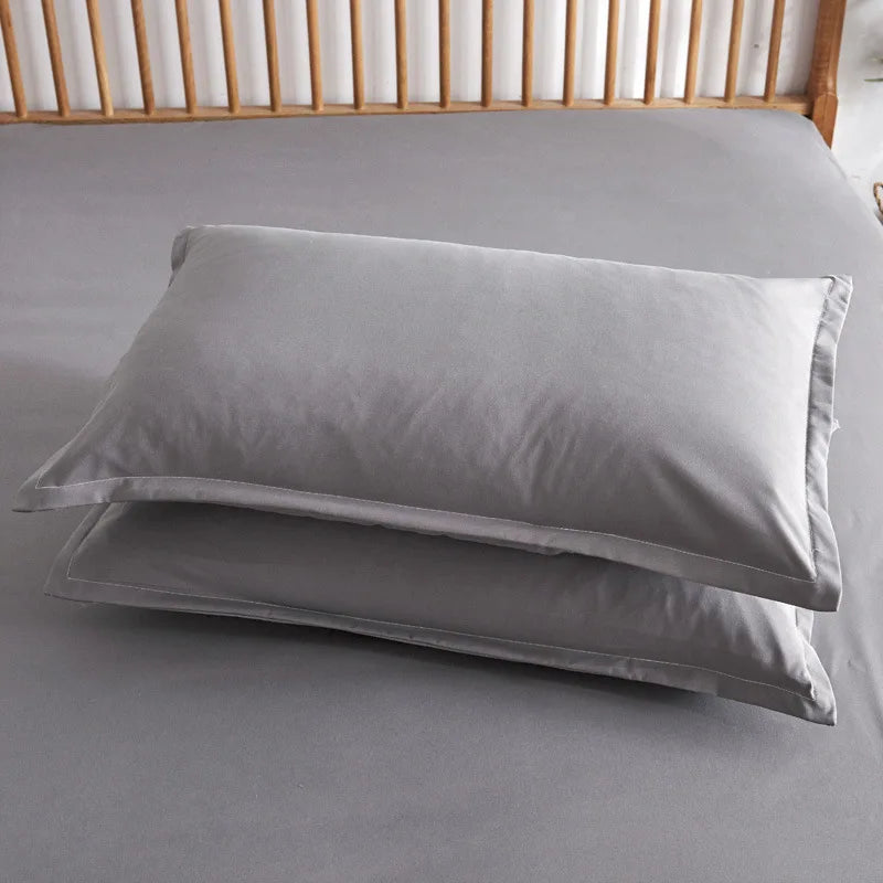 3pcs Cotton Fitted Bed Sheet Set (1 Fitted Sheet + 2 Pillowcases) Breathable.  Soft,   Mattress Cover with Pillow Covers