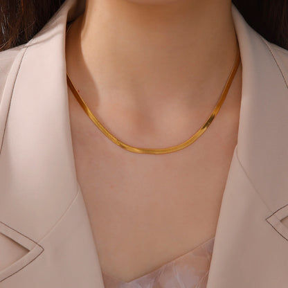 Stainless Steel Snake Chain Necklace for Women /Men of Gold Color  with Herringbone Choker,  Neck Chains 2026 Trend Jewelry Gift.  Perfect Gift for MOTHERS and FATHERS DAY