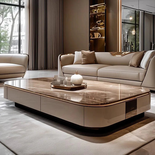Italian Luxury Coffee Table for Living Room. Modern,  Clear Mechanism for Coffee Table. Aesthetic Unique Lounge Suite Furniture