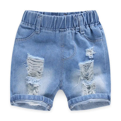 Girls Denim Shorts, Loose Pants,  Casual,  Thin Jeans  for  Teenage, Wide Leg, Knee-Length Trousers