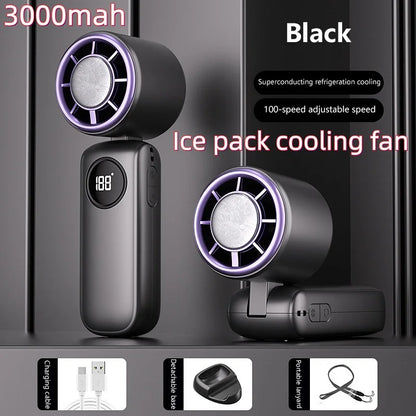8000mAh USB Hanging Neck Fan Portable, Bladeless,  Mini Rechargeable Mute LED Digital Display, Electric Air Cooler.  Low stock on 1 blue style.  Others have good numbers in stock