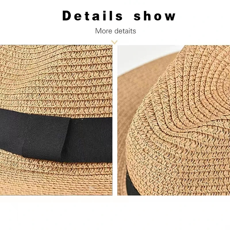 Large Size 56-58 59-60cm New Natural Panama Straw Hat Summer Men /Women Wide Brim UV Protection Fedora Sun Hat. There are 4 color /sizesthat are all gone.  Everything else is good. Great hat.  Id better find out what size I t