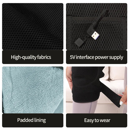 Knee Massager with Heat and Vibration.  Electric Heating Knee Support,  Brace Warmer Device.  Great Gifts for Men  and Women for Pain Relief