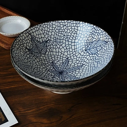 Large Size Hand-Painted Japanese Bowl for Soup,  Ramen, Etc.
