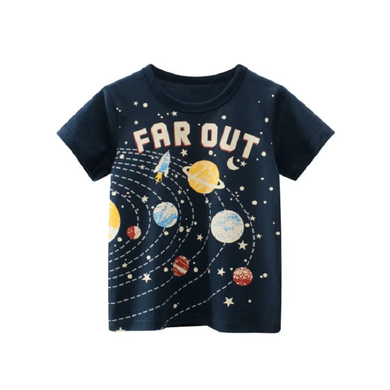 Children Short Sleeve T-shirts Version,  Kids Clothing,  Boy Baby Cotton Tees, 2-9 Years, Summer  Tops