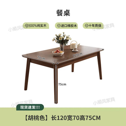 Solid Wood Dining Table,  Modern Rectangular Kitchen Table for Home Office /Dining Room /Small Space, Multiple Sizes Minimalist Style