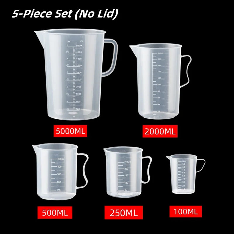 100-5000ml Thickened Plastic Measuring Cups,  Food Grade Measuring and Measuring Cup Beaker