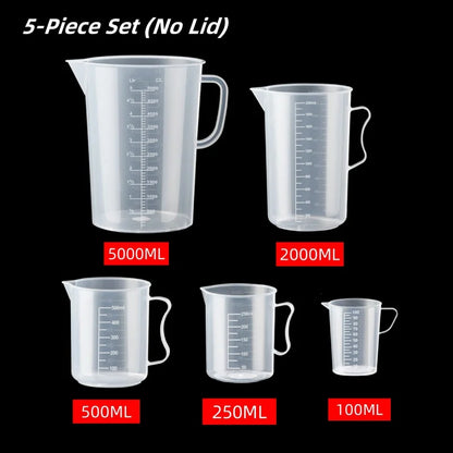 100-5000ml Thickened Plastic Measuring Cups,  Food Grade Measuring and Measuring Cup Beaker