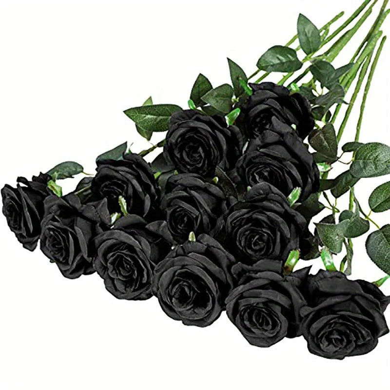 12pcs Realistic Artificial Rose Bouquet for Valentines Day, Weddings, Birthdays, and More  for Floral Arrangements