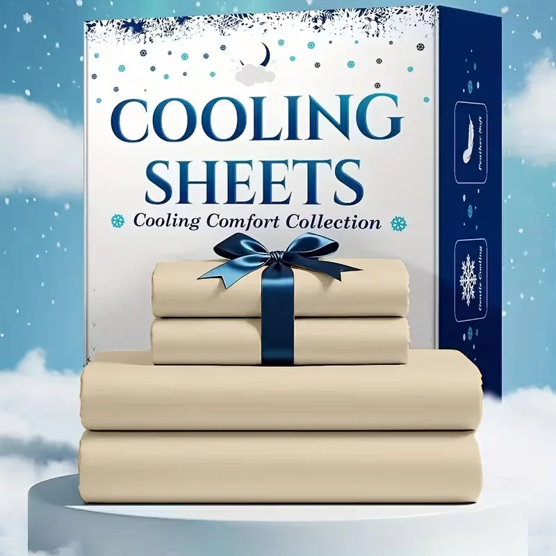 4pcs/6pcs Bamboo Cooling Queen Size Sheet Set - Childrens Bedding, Breathable And Comfortable - Fit for Hot Sleepers