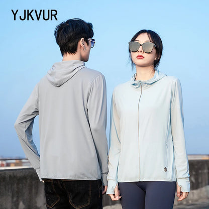 Unisex Summer,  New UPF 50+ UV Sun Protection Hoodie Jacket,. Men  and Womens  Lightweight Hiking Outdoor Long Sleeve Sun Shirt/ Coat