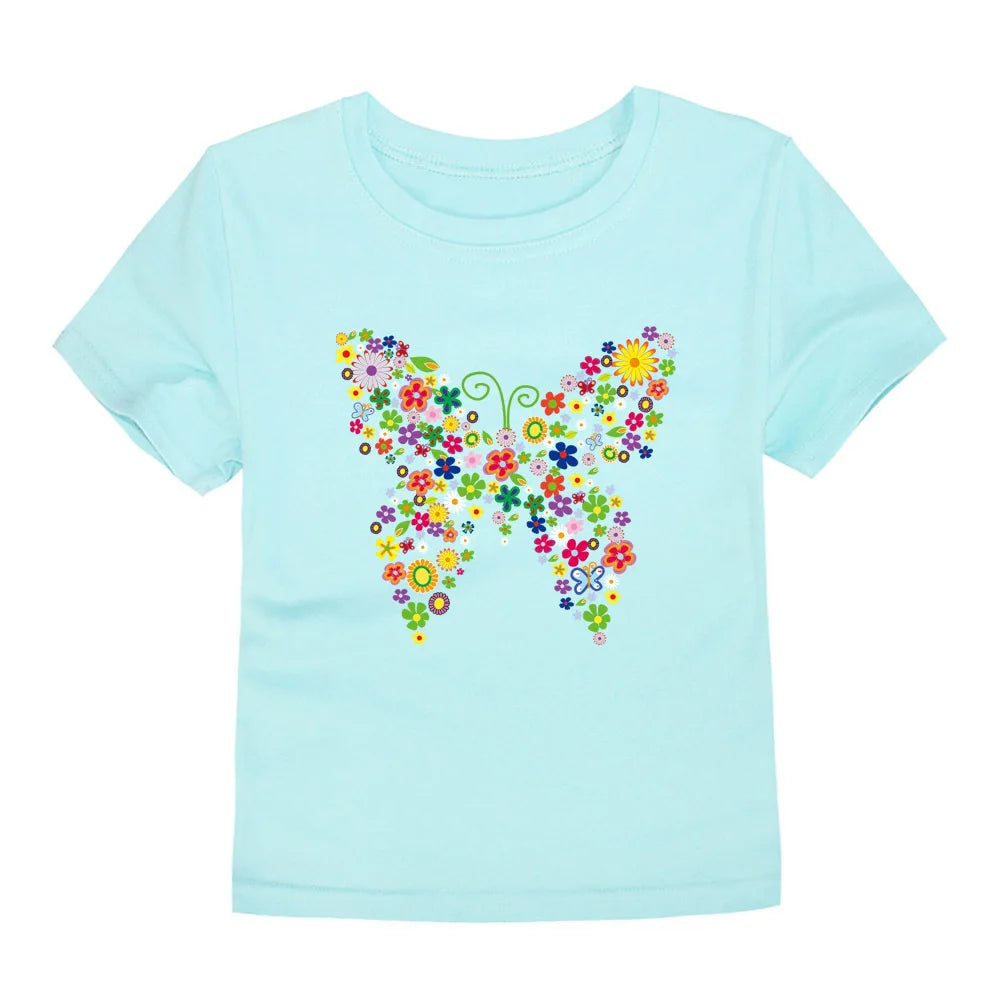T-shirts with Flower Print for Teenage Girls.