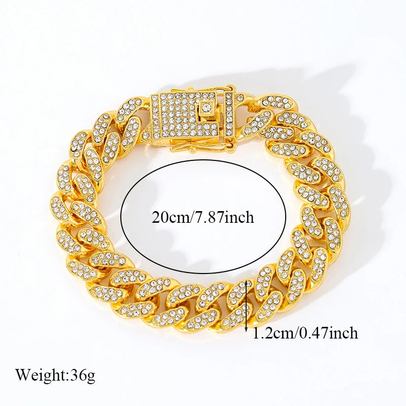 316L Stainless Steel Gold Color Cuban Chain Bracelet For Women /Men/Couples.  Trendy  Waterproof Wrist Chain Jewelry Gift