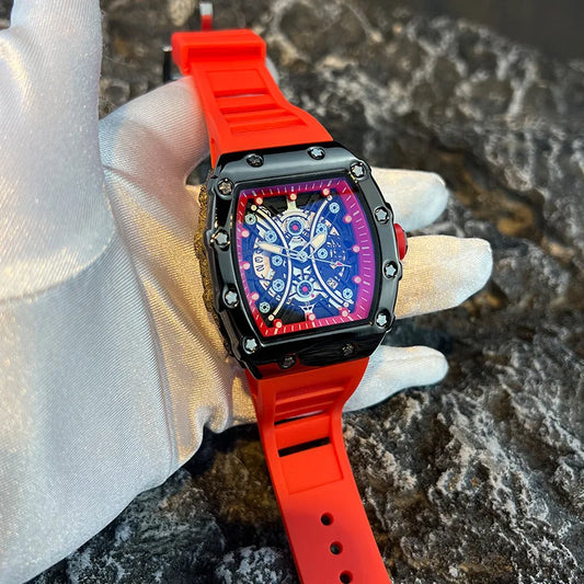 Men's Watch,  Light,  Luxury Brand,  dial  with Fashionable Night Glow,  Sports Watch Calendar. There are $ colors with lowmbut some availbility.  They are BLACK, RED  1,  BLUE  1, and BLACK 1.  So  2  BLACK  Versions.