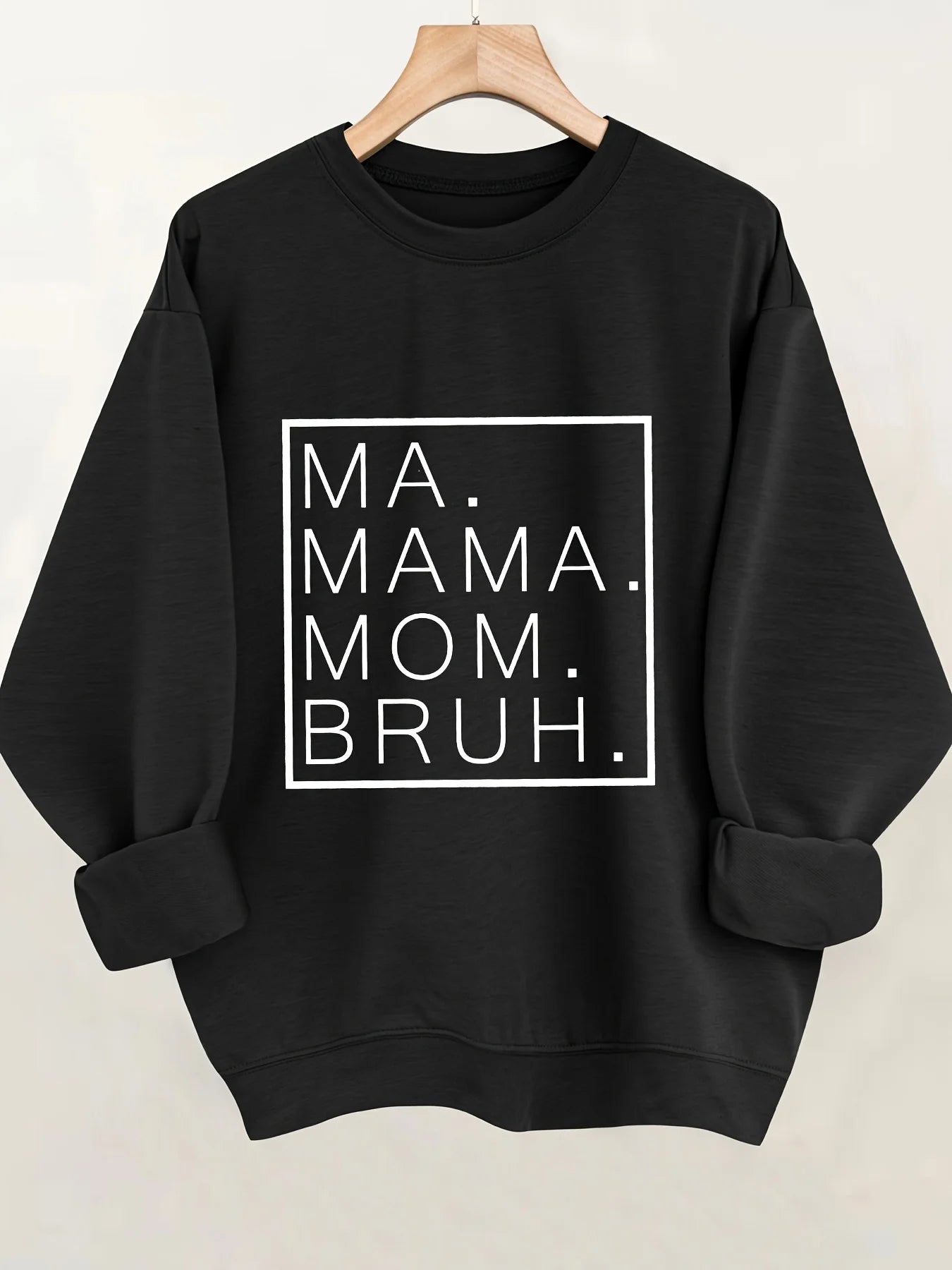 Women's autumn and winter loose casual comfortable letter printed,  thick, long sleeved,  round neck hoodie pullover