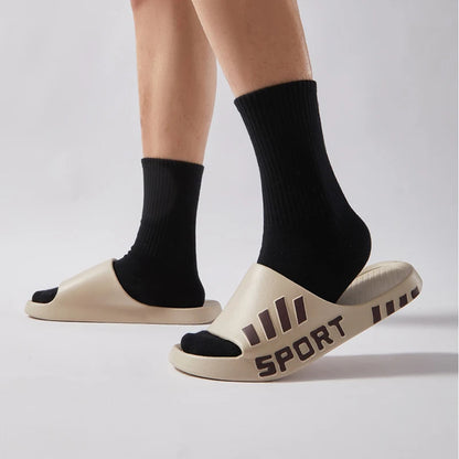 Summer Slippers For Men . Indoor/ Outdoor Sandals,  Beach Flip Flops,   Thick Sole Male Slides Summer, Non-Slip , Men Shower Slippers