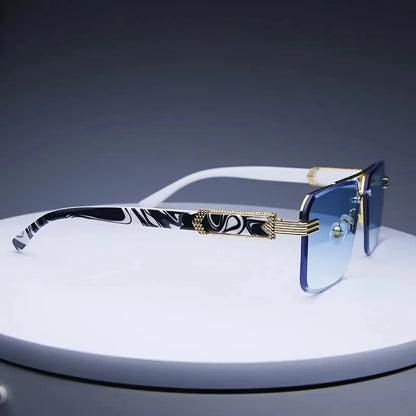 Fashion Rimless Sunglasses Men /Womens Popular Frameless Sun Glasses Male/  Female Classic Small Square Summer Traveling Shades