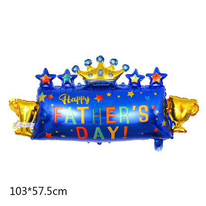 1 set  of Large "Best Dad "Trophy Foil Balloons for  Father's Day. Trophy Balloons for  Father's Day Party Decorations .