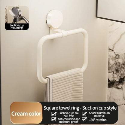 No Need To Drill,  Suction Cup bathroom towel ring,  Kitchen towel rings, toilet wall hanging hand towel ring,