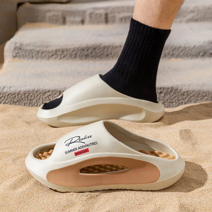 Mens  Leisure Slippers /Womens Summer House Shoes,  Soft EVA Anti-slip, Indoor, Beach Slides,Female/ Male Outdoor Street Sandals