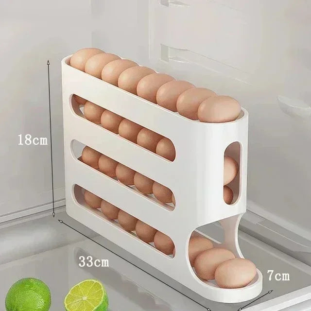 2-4-layer Slide Egg Storage Box, Ladder Style Storage.