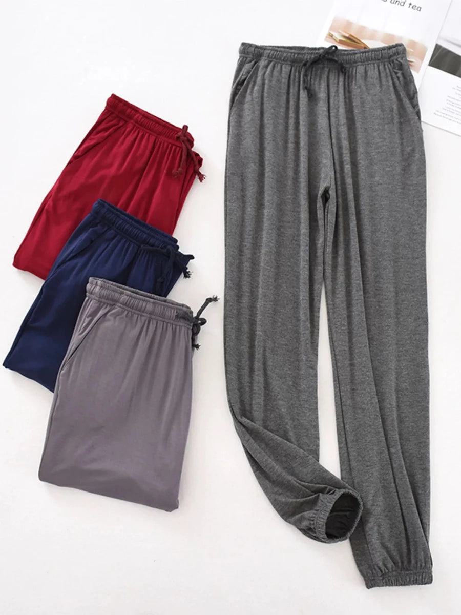 Men's Pajama Pants for Spring and Autum.  Single-Piece Long Pants.  Men's Casual Homewear