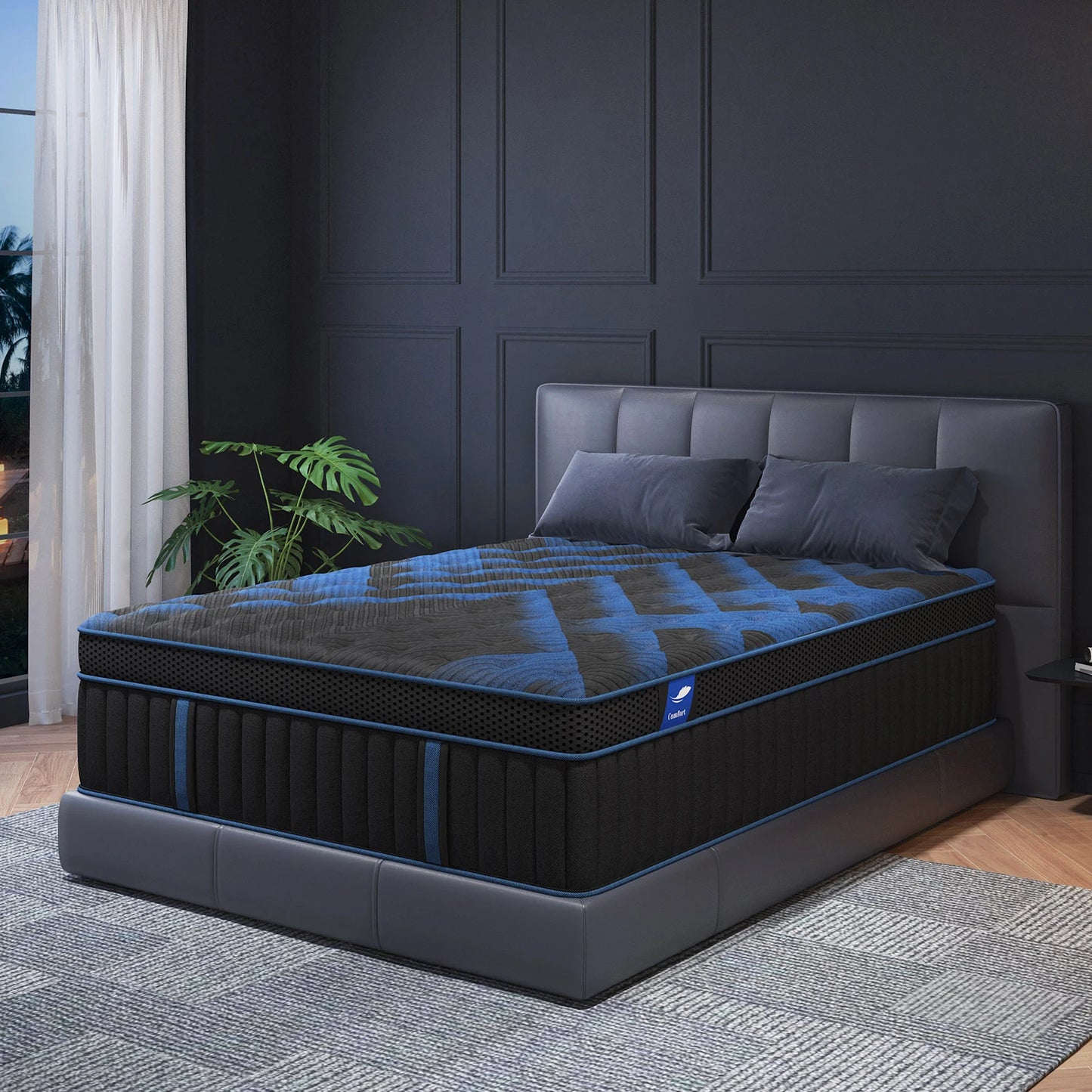 12"Gel Memory Foam , Hybrid Pocket Spring Mattress,  Twin/ Full/ Queen /King Bed Mattress In A Box, Medium Firm Motion Isolation