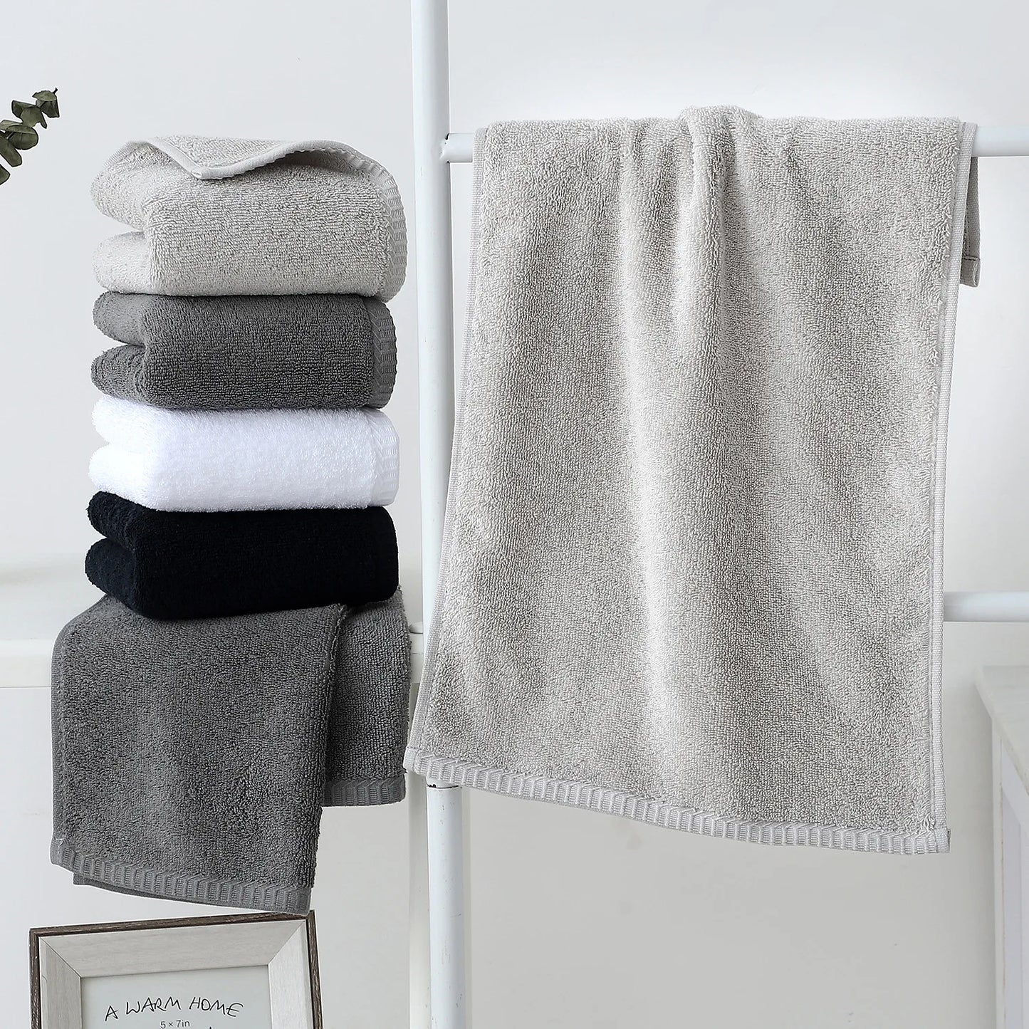 30*50cm Pure Cotton Plain Towel Is Soft, Absorbent and Lint-Free, Suitable for Home Bathroom Bathing