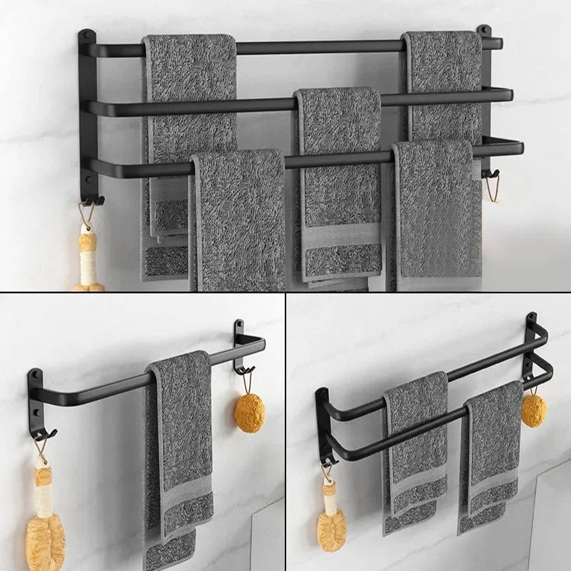 Single-layer/Double-layer/Triple-layer Towel Holder, Towel Storage,  Towel Rack  for Bathroom/Kitchen. Multi-layer Wall-mounted Towel Rack