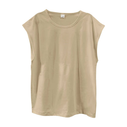 men's summer sleeveless t-shirt,  casual,  loose,  solid colors,  thin shoulder t-shirt sport