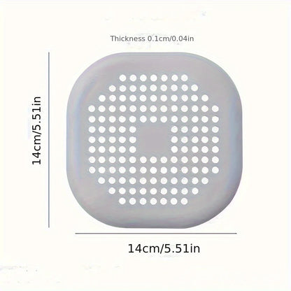 Square Silicone Drain Cover, Bathroom Drain Hair Filter, Drainage Cover.