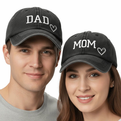 2pcs/set Fashion DAD MOM Love Printed Baseball Cap Washed Cotton Adjustable Couple Cap Baseball Caps For Men/ Women.  Black/Pink and Navy /PINK are the most pairs,BUT....Its still below our measurement.  If you want to try Pl