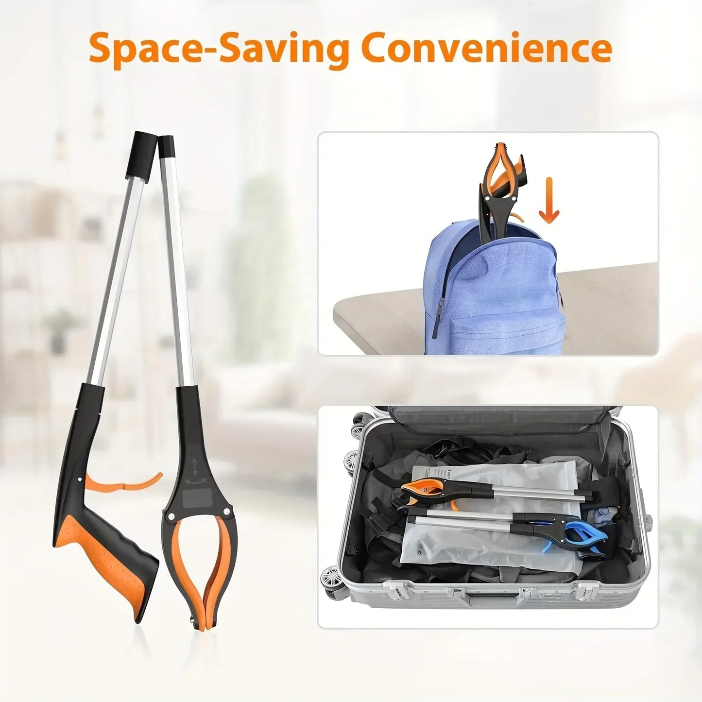Garbage Picker Gripper With 360 ° Rotating Clip, 32 Inch Lightweight, Heavy-Duty Gripper, Grabbing Tool