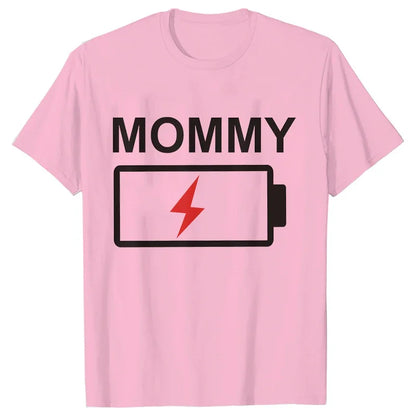 Battery Print T-Shirt Daddy,  Mommy,  Daughter,  Son,  Baby, Matching Family Clothes, Dad Mom and Me,  Kids , Baby Classic Tees