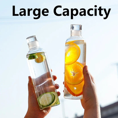 300-1000ML Glass Water Bottle, Large Capacity, Multi-function Creative, Portable, Transparent Bottle