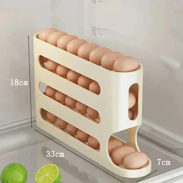 2-4-layer Slide Egg Storage Box, Ladder Style Storage.