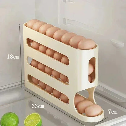 2-4-layer Slide Egg Storage Box, Ladder Style Storage.