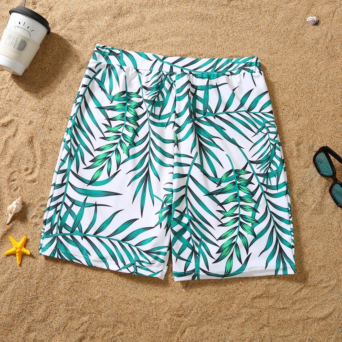 Matching Outfits for family,  Leaf Printed Swimsuit, Floral Full Print Multi-color One-piece Matching Swimwear