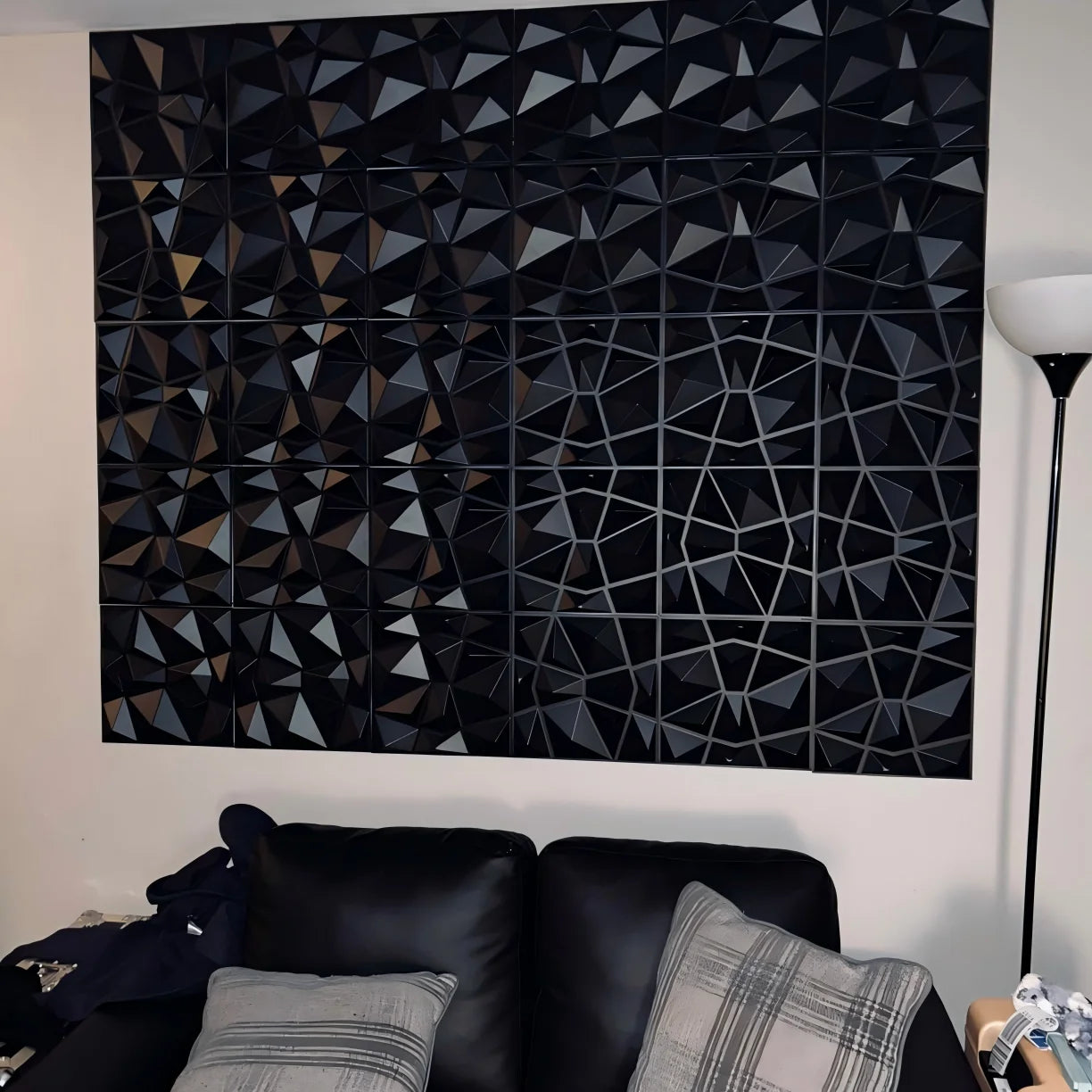 3D Wall Panels 30x30cm Indoor Wall Decoration for Living Room Bedroom Hotel Office  Mural Tile-Panel-Mold 3D Wall Sticker